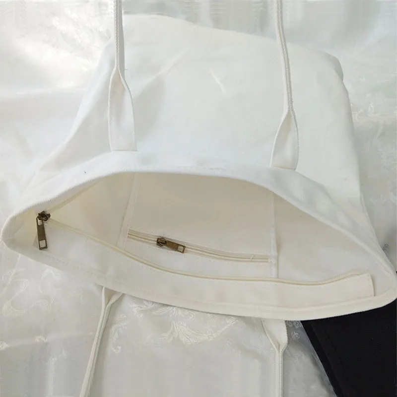 2019 новая простая белая или черная Холщовая Сумка большой емкости Женская