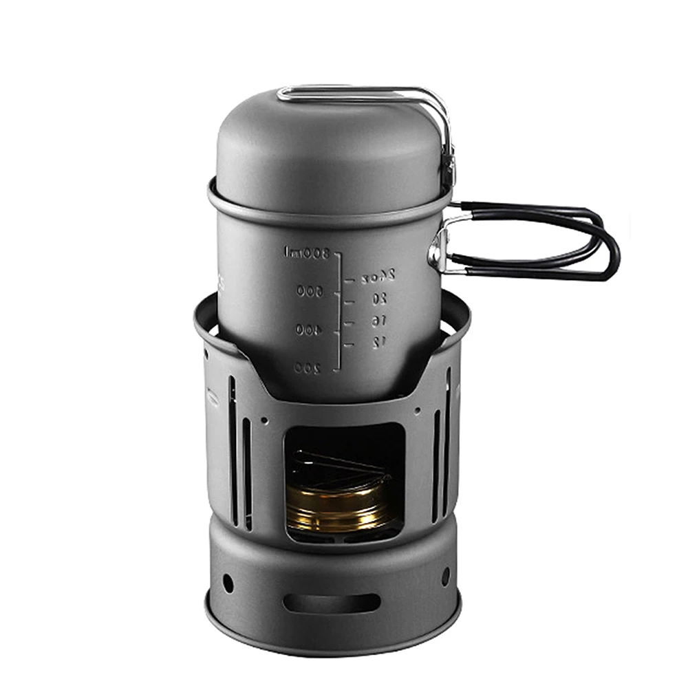 

Outdoor Alcohol Stove Camping Stove Stainless Steel Aluminum Alloy Cookware Cookout Picnic Cooking Hiking BBQ Traveling Tools