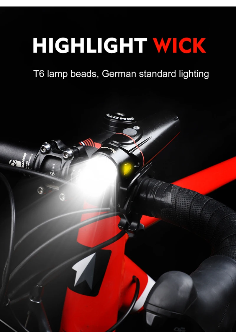 

Mountain Bike Warning Tail Light Bicycle Sensor Light USB Rechargeable Front Light Outdoor Riding Equipment Clear Bike Light