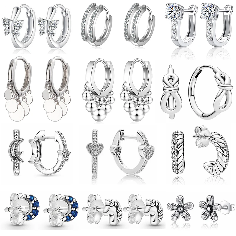 

Женские серьги из серебра 2021 пробы, Подходит для pandora