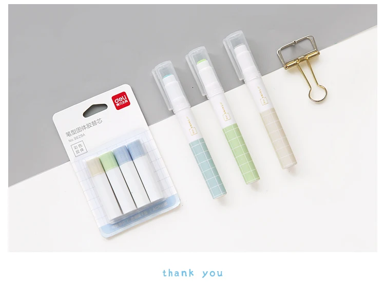 JIANWU Wholesale Fast Dry Glue Stick Color Jelly Solid Glue Pen Shape Spare Stick Refill Creative DIY Study and Office Supplies