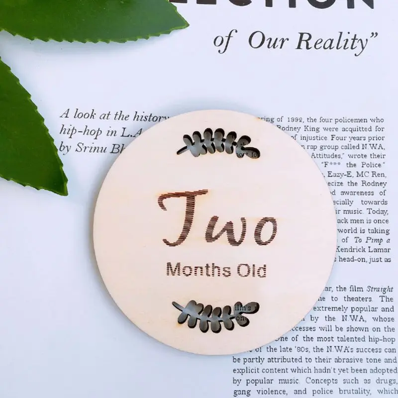 12 шт./компл. Новорожденные день рождения Деревянная Карта реквизит для