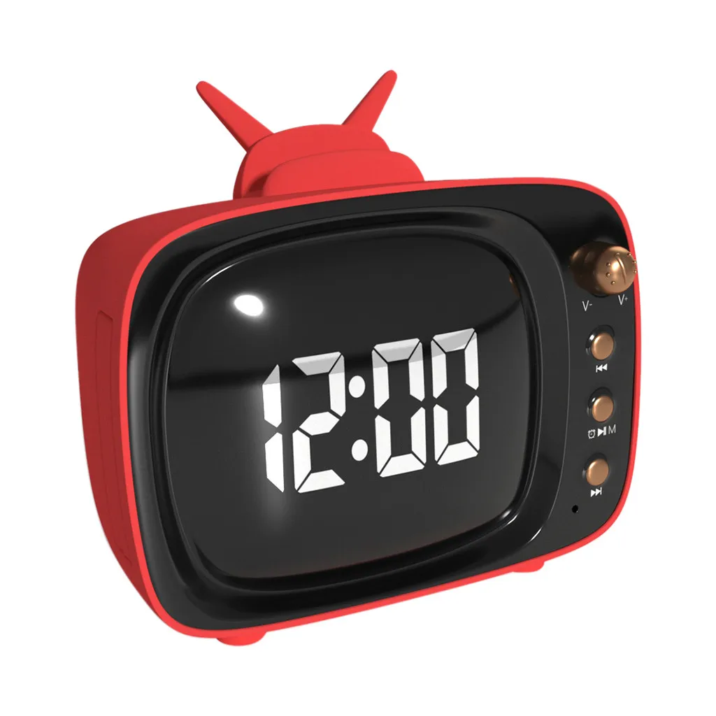 Беспроводной синий зуб V5.0 динамик светодиодный цифровой дисплей Будильник