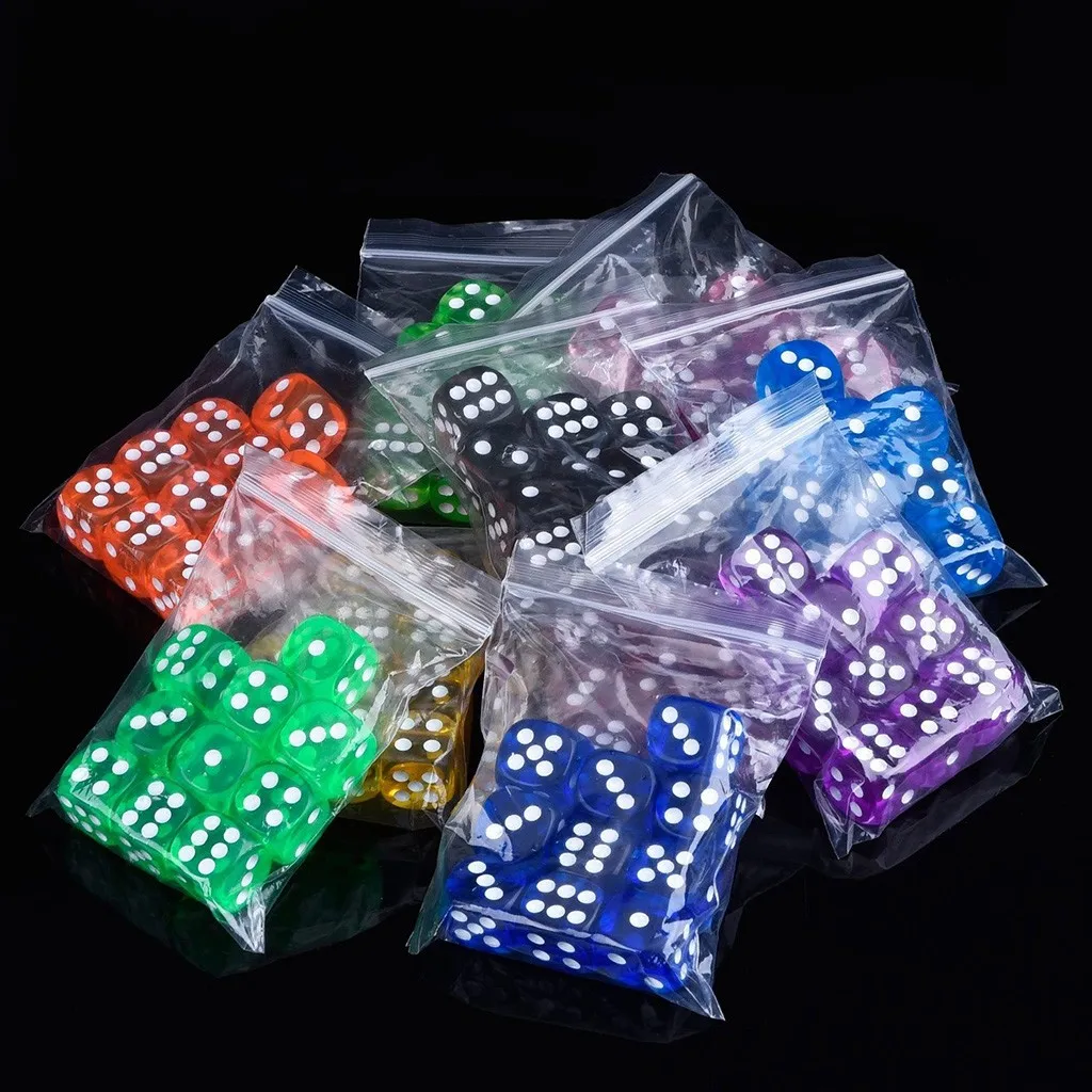 

10Pcs/10 colors 16MM Transparent Grey Square Corner Colorful Crystal Dice Chess Piece Right Angle Sieve Cube For Puzzle Game#3