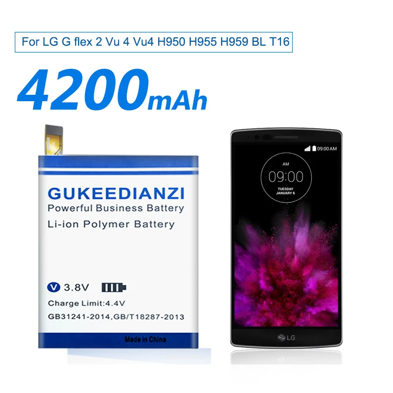 BL T16 высокоемкая батарея для мобильного телефона LG G Flex 2 Vu 4 Vu4 H950 H955 H959 Batteria Optimus Pro /G