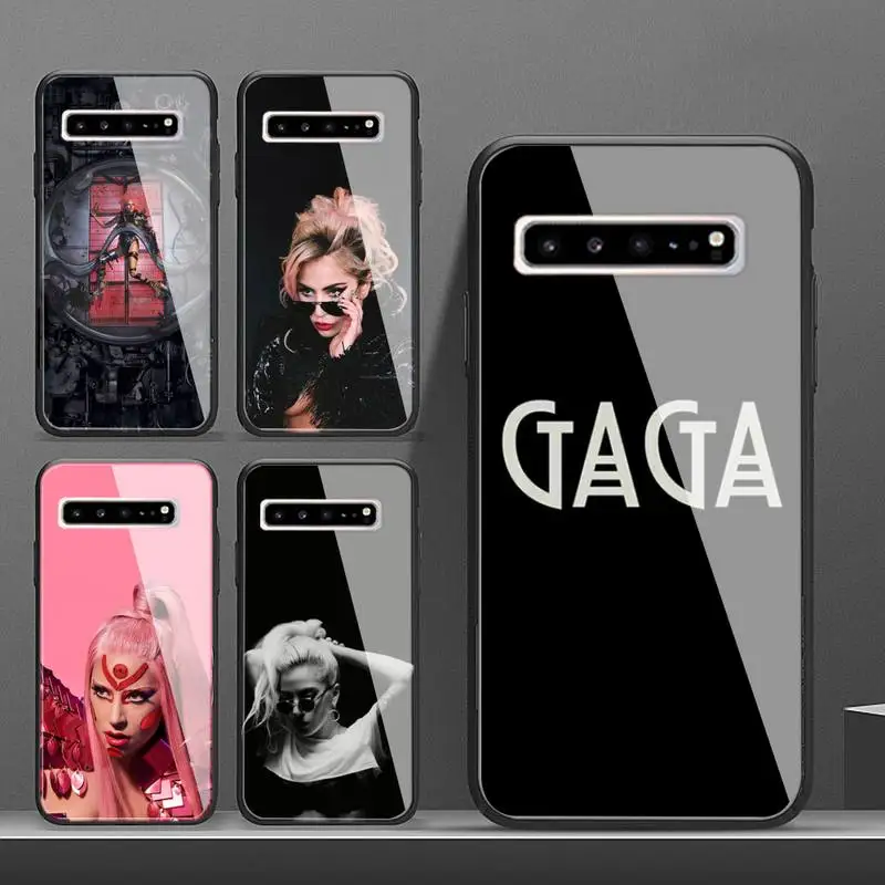 

Lady GAGA Glass Phone Case for Samsung Galaxy S20 Ultra S10 S9 S8 S7 Plus Edge S10 E(lite) Note 8 9 10 Pro Cover