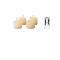 pack of 4 remote control decorative led votive candles with moving wick flame1 45 inch dancing tealights for swing lamp