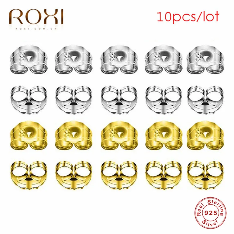 Серьги гвоздики ROXI из стерлингового серебра 925 пробы 10 шт. сделай сам застежка