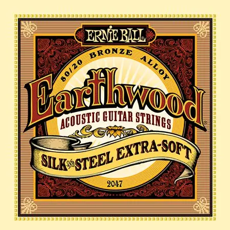 P02047 Earthwood Silk &amp Steel Extra Soft Струны для акустической гитары сталь+шелк 10-50 Ernie Ball |