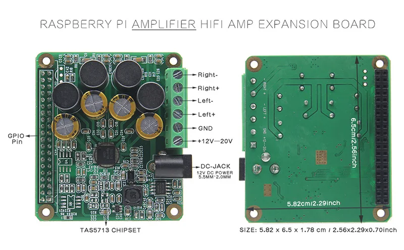 Raspberry Pi HIFI усилитель плата расширения аудио модуль для Raspberry Pi 3 Model B/Raspberry Pi 2B/B