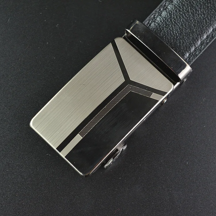 

Fashion Mens Business Style Belt Black Leather Strap Male Belt Automatic Buckle Belts For Men Top Quality Girdle Belts For Jeans