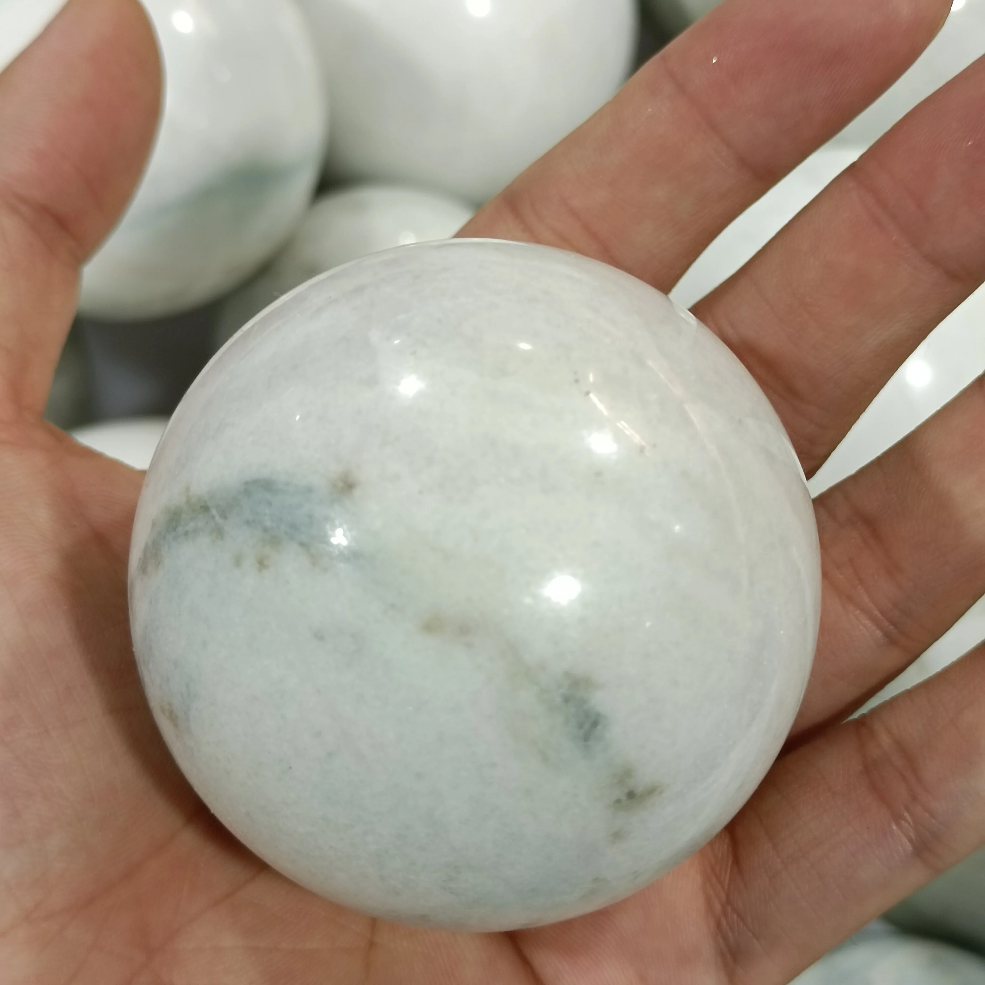 

1 шт. натуральный кристалл Ya синий узор, кварцевый шар, лечение натурального камня, лечебное Хрустальное украшение