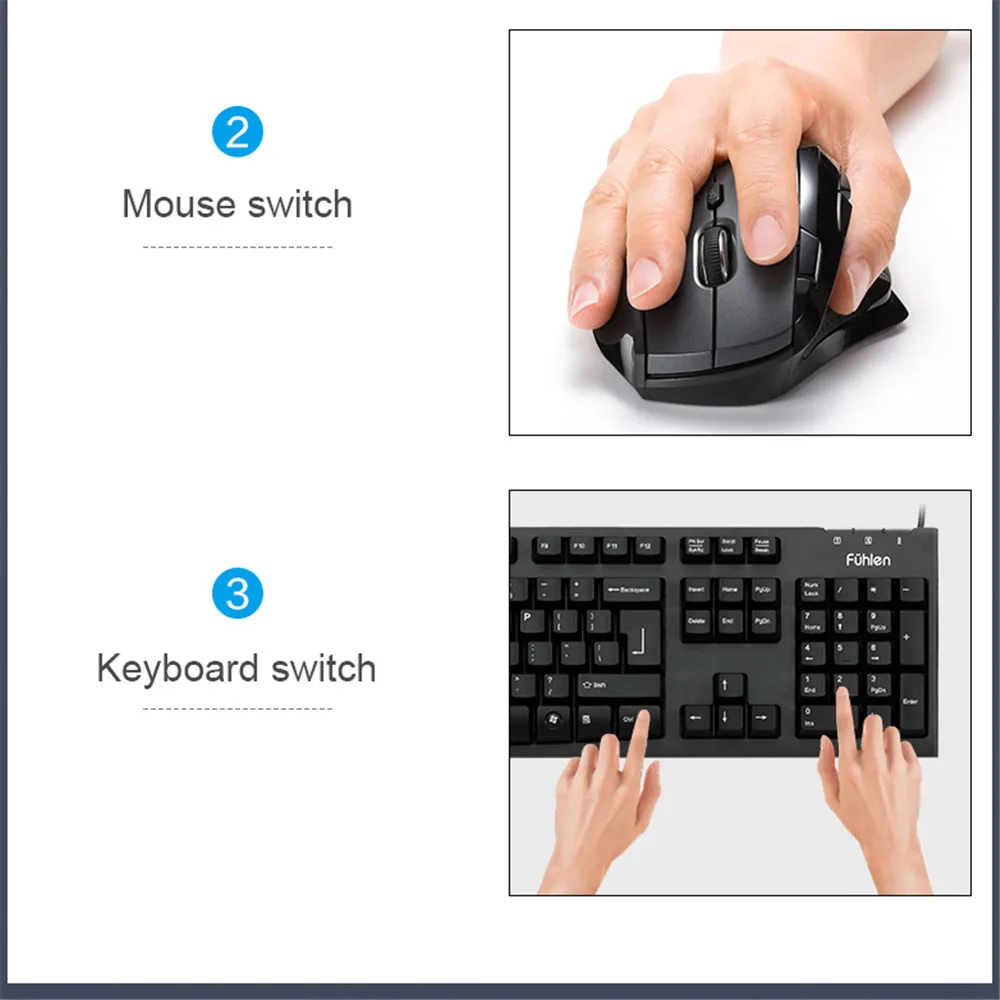 USB KVM коммутатор с 2/4 портами 4K разветвитель для совместного использования