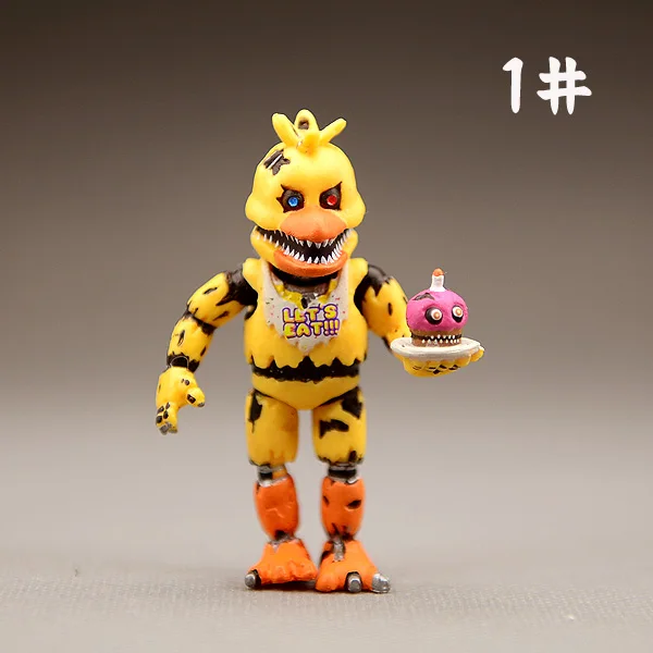 Горячие игрушки Аниме Фигурка пять ночей у Фредди фигурка медведя Fnaf ПВХ Модель Фредди игрушки для детей подарки на день рождения - Цвет: Серый