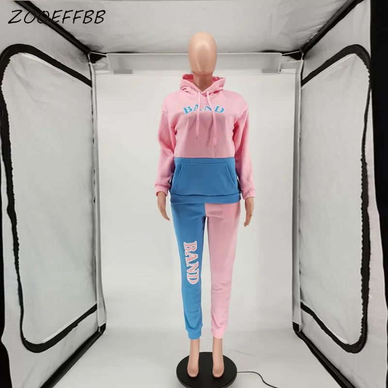 

ZOOEFFBB Hoodies Women Winter Tracksuit Two Piece Set Long Sleeve Top and Pants Sweat Suits Lounge Wear Outfits Matching Sets