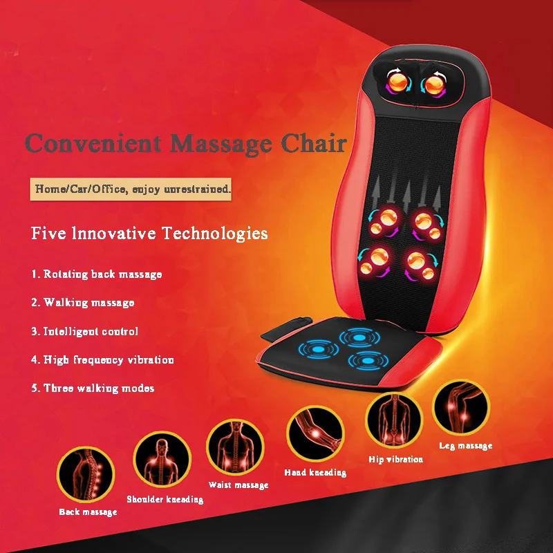 Home car back massage machine multifunctional neck and back massage cushion cervical lumbar relaxation muscle relieve fatigue