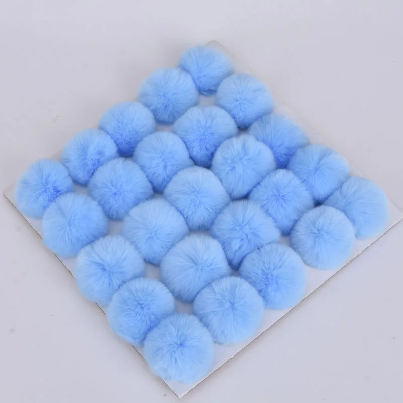 Брелок с помпоном из меха кролика 6 см | Украшения и аксессуары