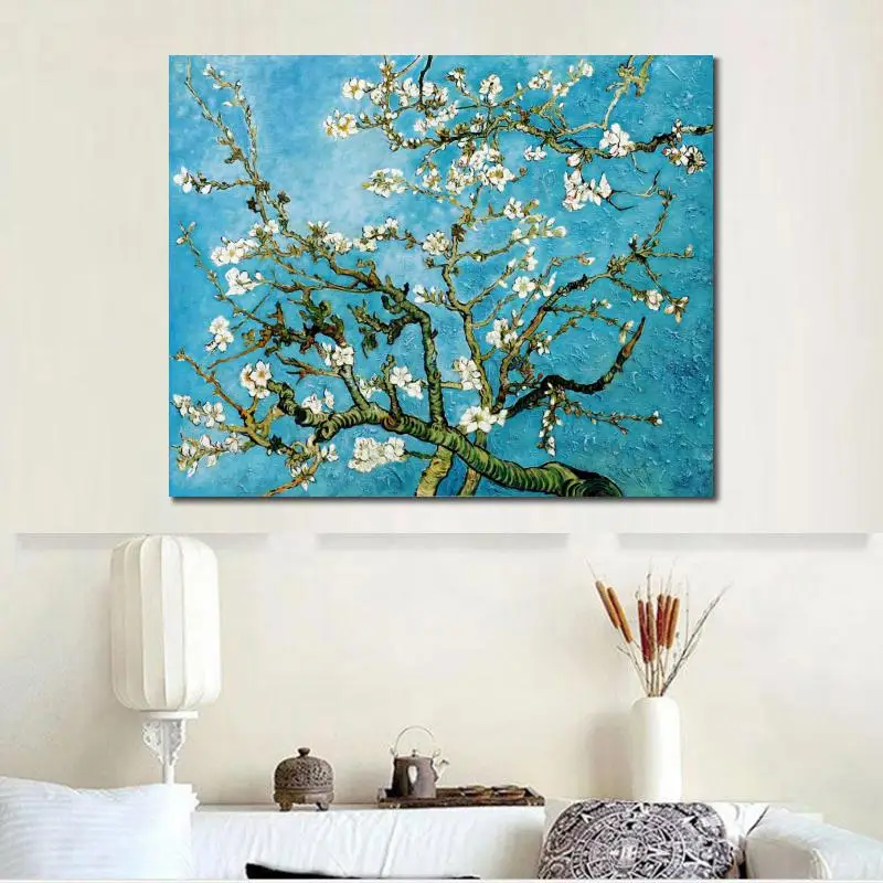 Картины с изображением синего миндаля дерева Винсента Ван Гога Масляная картина