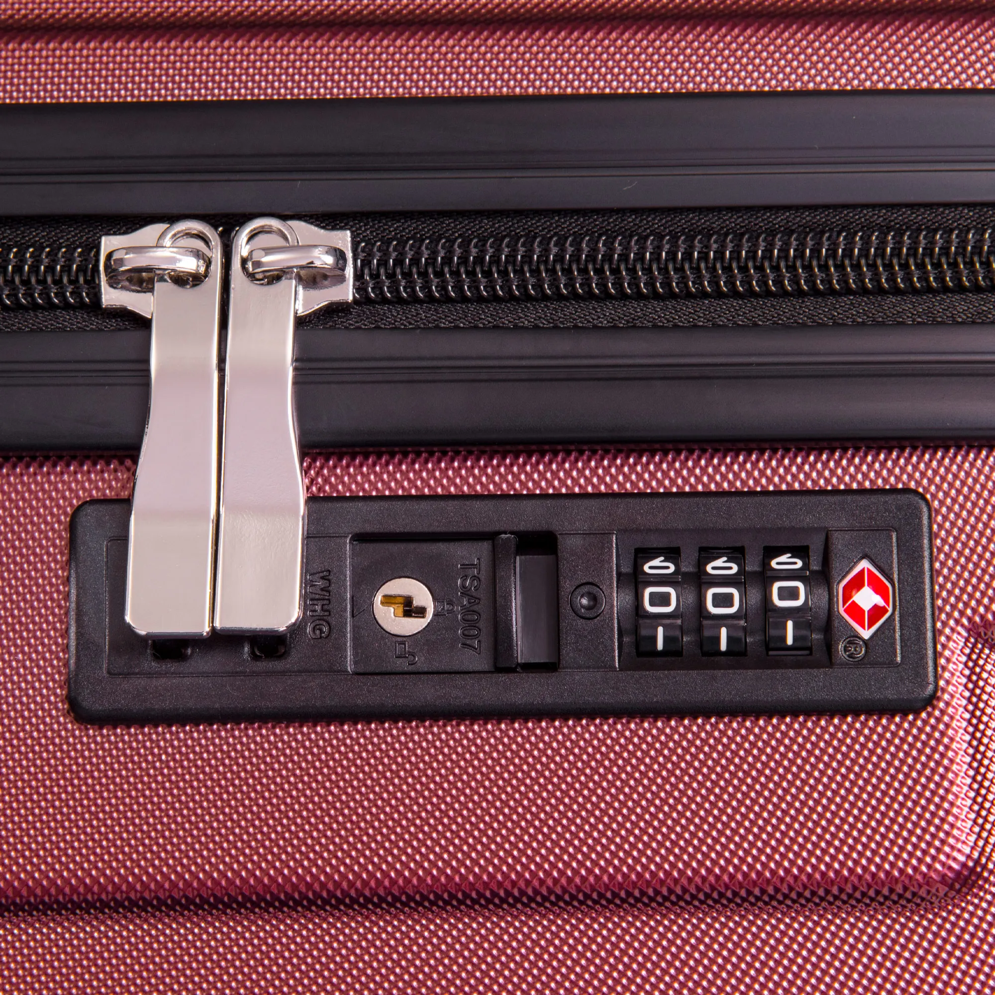 

Spinner Luggage with Built-in TSAs Protective CornersP.E.T Light Weight Carry-On 20" 24" 28" Suitcases (28 inch, Mahogany Red)