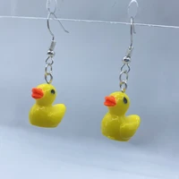2021 fashion super cute little yellow duck earrings korea minimalist ladies gift earrings jewelry wholesale