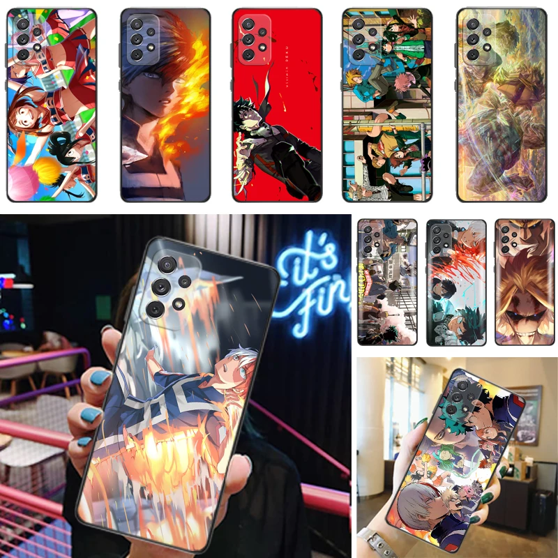 

My Hero Academia Tomura Boku Dabi Shigaraki Bakugou Katsuki Todoroki Shouto Phone Case For Samsung Galaxy A52 4G 5G A72 Funda