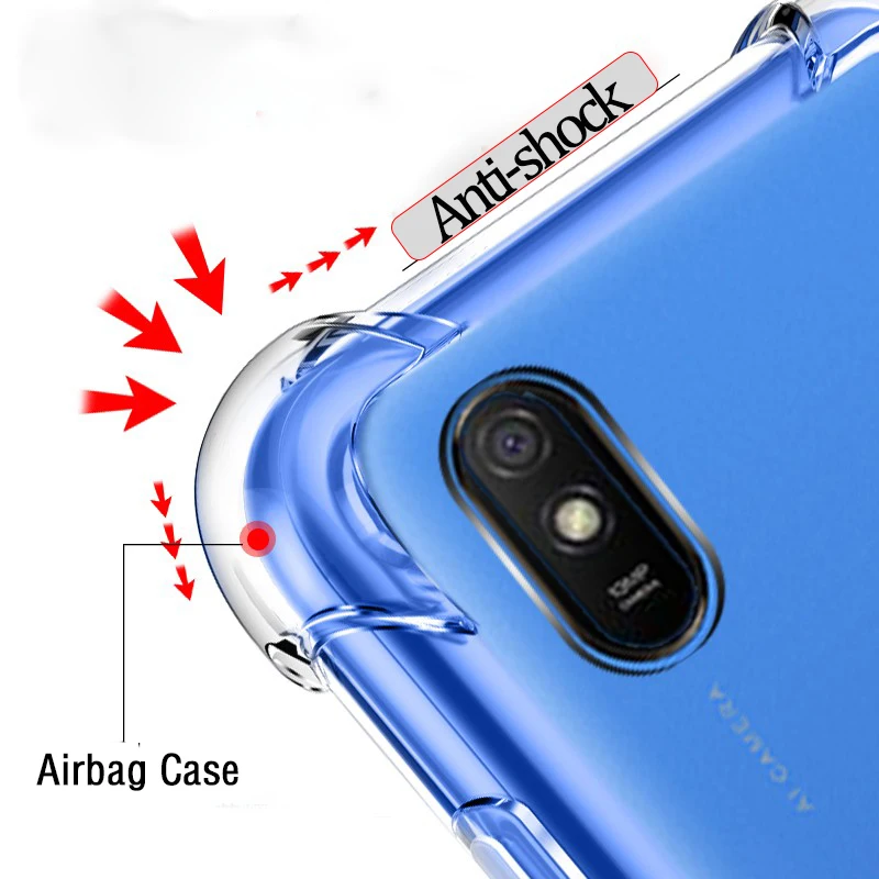 

5in1/redmi9 a phone case For redmi 9a Silicone case+Tempered glass xaomi redmi note9 pro 9/9 s Shockproof cases redmi9/9a/9c