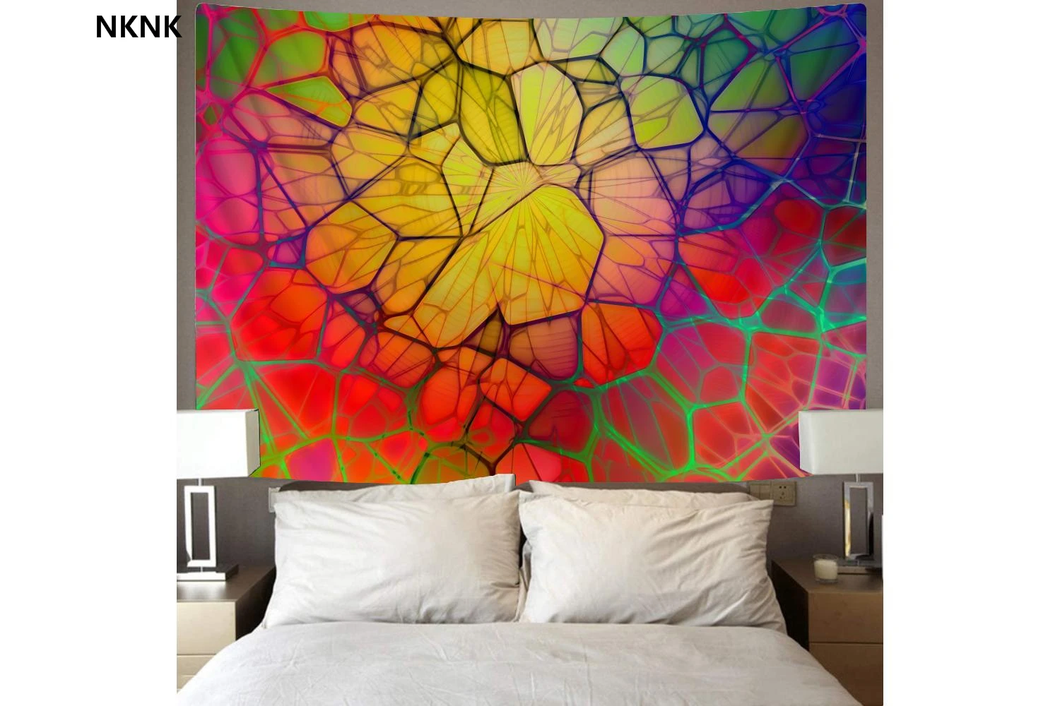 

NKNK Brand Geometric Tapestry Psychedelic Tapestries Vortex Tenture Mandala Network Wall Tapestry Wall Hanging Boho decor