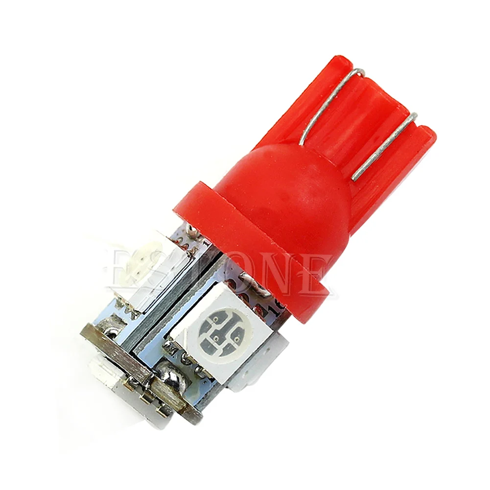 T10 5050 5 светодиодный SMD 194 168 W5W красный ксеноновый светильник Wedge Bulb Автомобильный