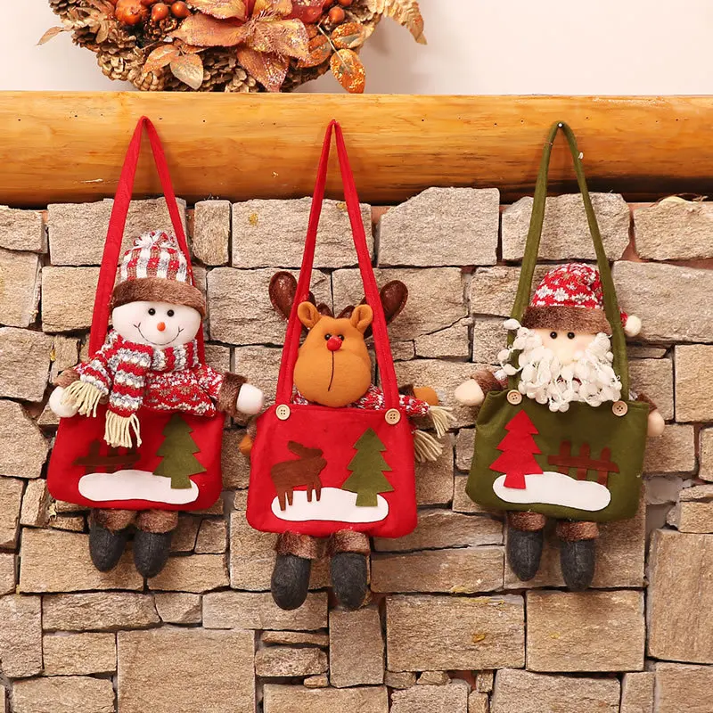 Рождественские украшения материал кукла лося старый человек Снеговик сумка