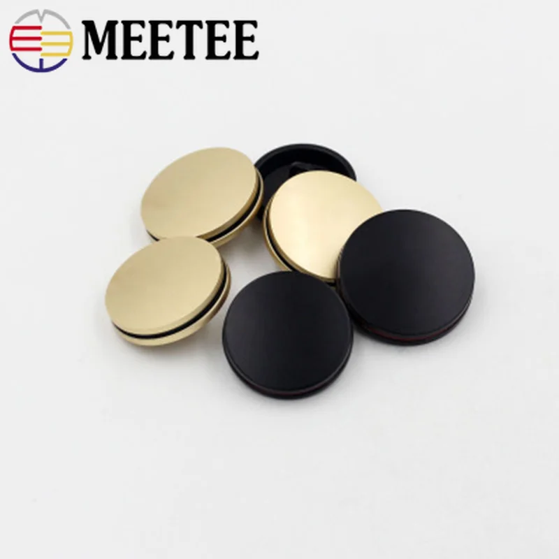 Meetee 10/20 шт 10 25 мм Модные металлические пуговицы для рубашек костюм одежда пальто