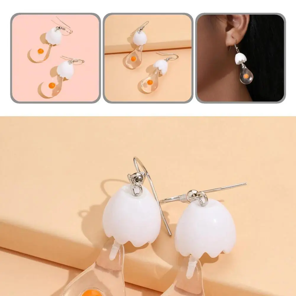 

Износостойкие серьги-подвески в вечерние разбитого яйца