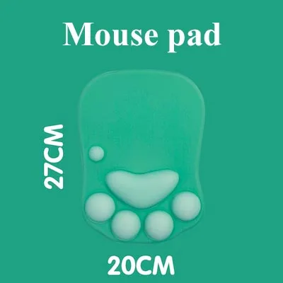 Удобный резиновый коврик для мыши с милыми мягкими кошачьими лапками 3D