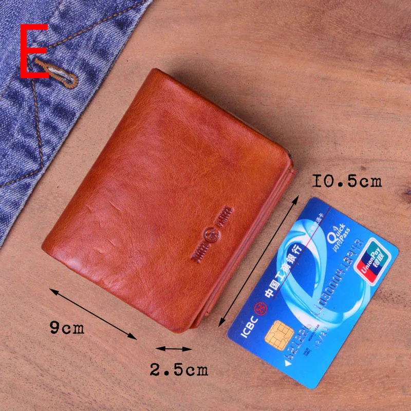 Retro Brown AETOO Короткие мужские кошельки из натуральной кожи ретро кошелек вертикальный кошелек знаменитого бренда кожаный мужской ID держатель для кредитных карт - Цвет: Retro Brown