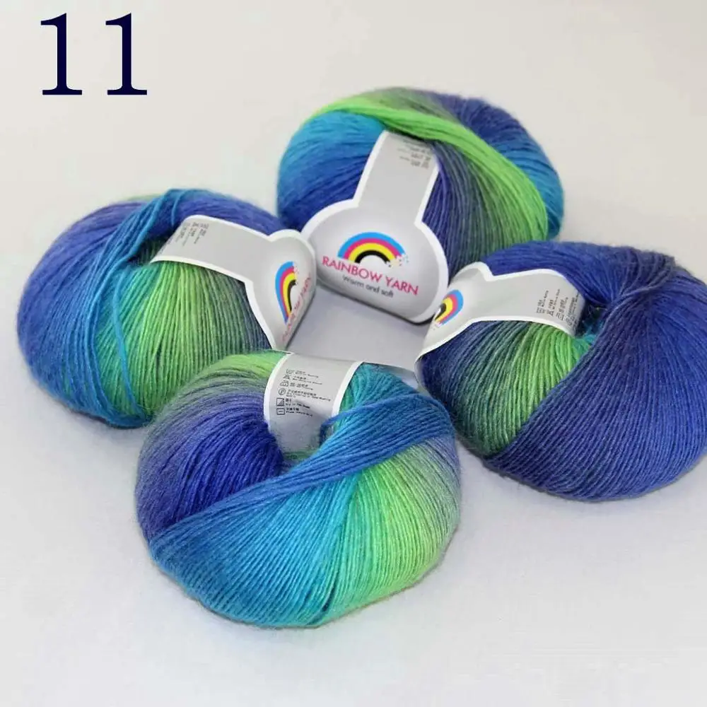 Распродажа мягкая кашемировая шерстяная разноцветная шаль с шариками 4X50 г