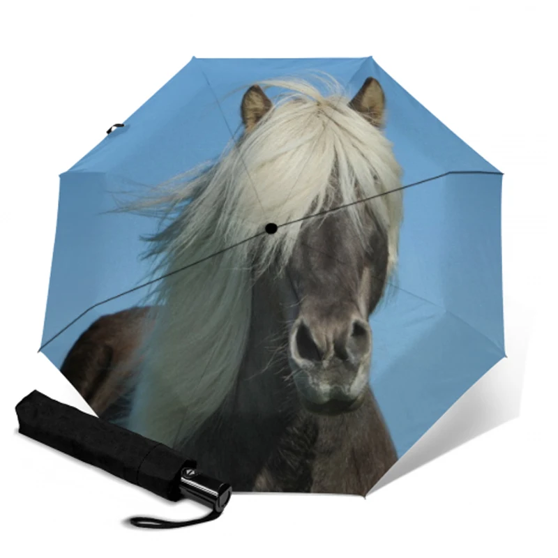 Прочные ветрозащитные автоматические зонтики тройного сложения зонтик от