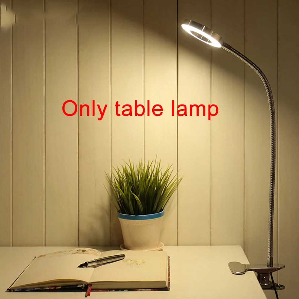 

12W Office Reading Light Eye Protection Study Clip On Flexible Bedside USB Dimmable Desk Lamp Led