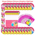 Disney, шесть принцесс, Золушка, Белоснежка, фотопластины для девочек, чашки, столовая посуда, набор, Декор