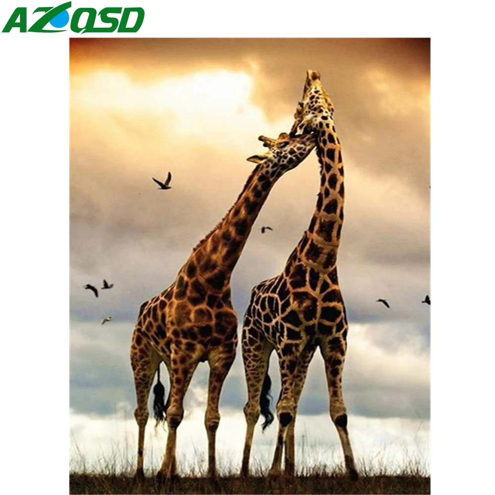 AZQSD полная площадь Алмазный картина вышивка крестом жираф 5D DIY Алмазная мозаика