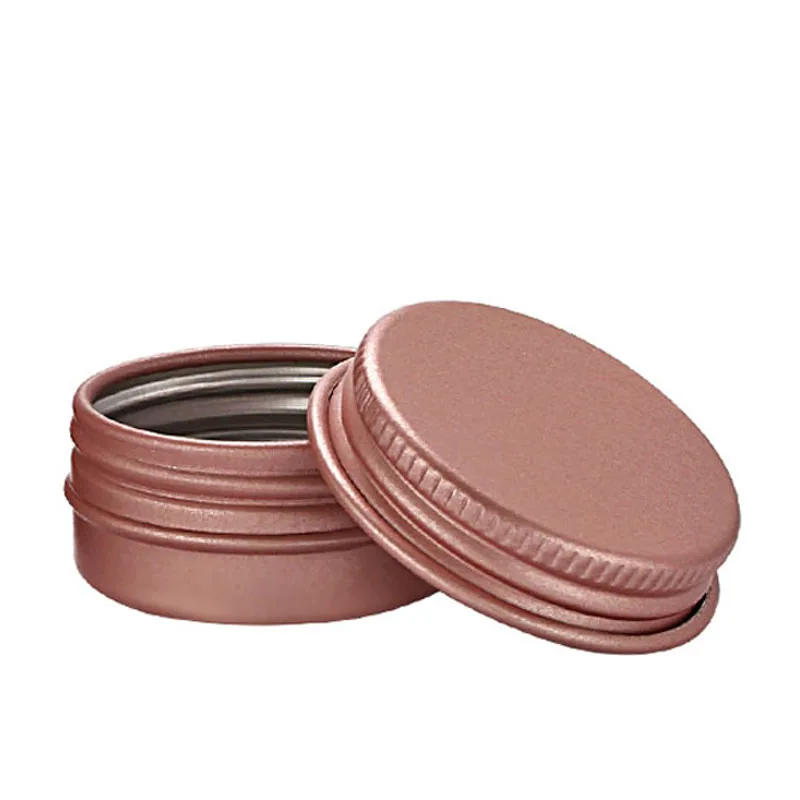50Pcs Matte Rose Gold 5/10/15/20/30/50/60/100g Aluminum Jar Empty Cosmetic Makeup Lip Balm Gloss Metal Tin Containers | Красота и