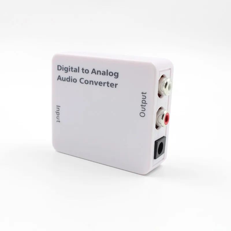 Digital Analog Audio Converter Optical Coaxial To Stereo L/R Rca 3.5 Mm Output Audio Adapter For HDTV DVD Convenient Practical