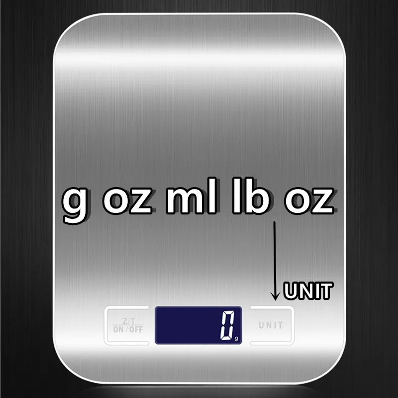 11 фунтов/5000 г Электронные Кухня весы Нержавеющая сталь цифровой Еда масштаб ЖК