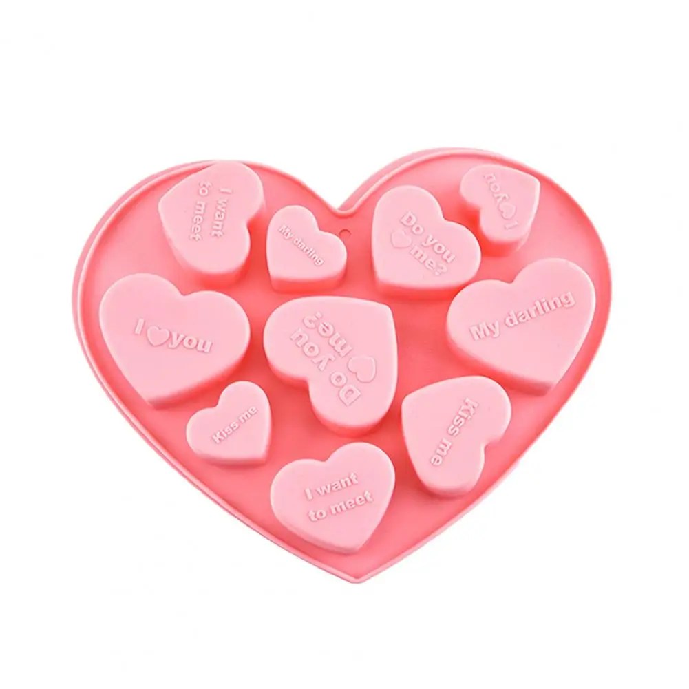 

Hot Sales Baking Mold Healthy DIY Nice-looking Love Heart Shaped Silicone Mold Fondant Cake Mould for Home