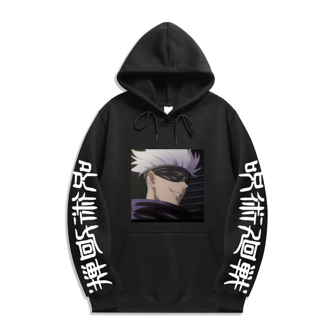 

Jujutsu Kaisen Gojo Satoru Hooded Mens Hip Hop Cool Sweatshirts Anime Print Funny Hoodies 2021 Fashion Harajuku Men Streetwear