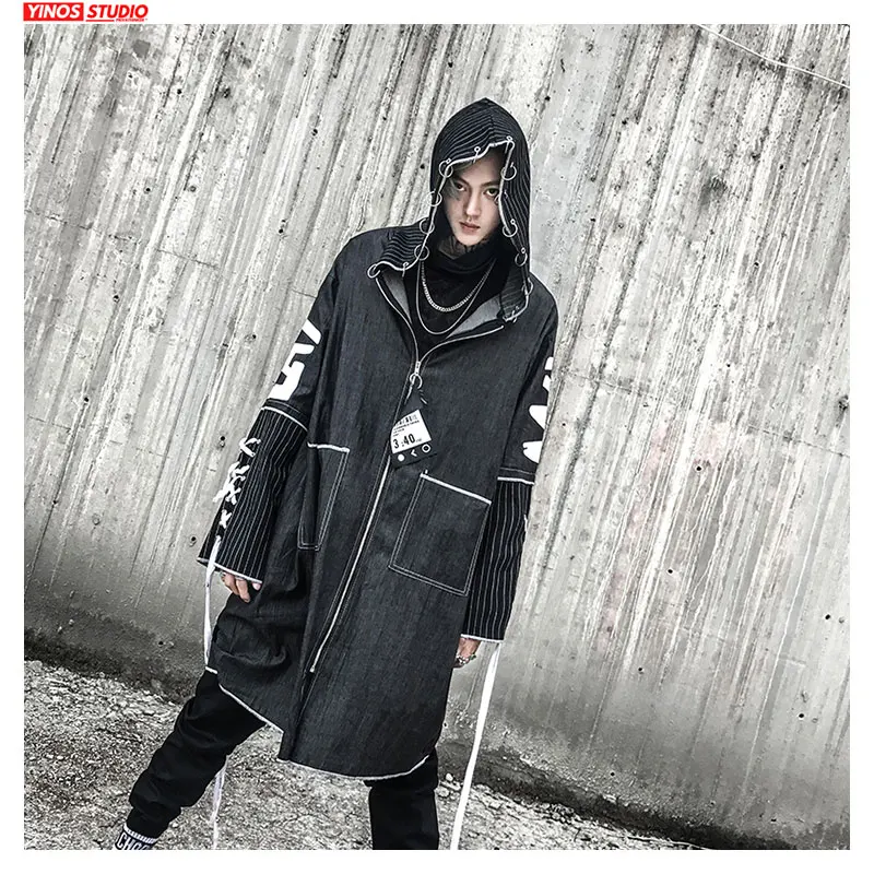 Дропшиппинг 2019 Осенняя мужская мешковатая верхняя одежда с капюшоном уличная