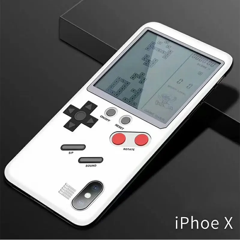 Чехол-накладка для телефона в стиле ретро Tetris Gameboy Iphone X 8 7 6 6S Plus мягкие