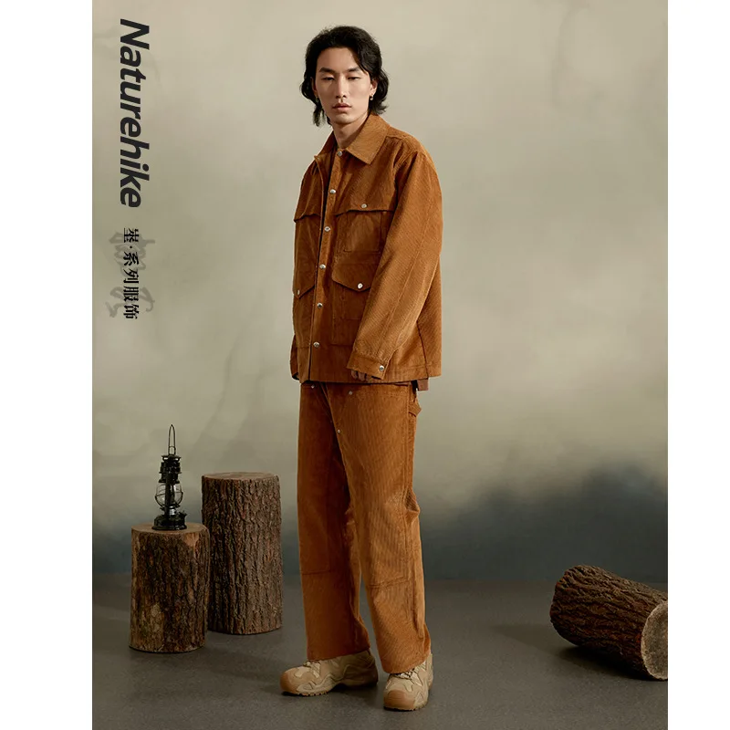 

Naturehike 2021 Designs Series Corduroy Polo Collar Jacket Outdoor Men and Women Same Style Overalls NH21JN017