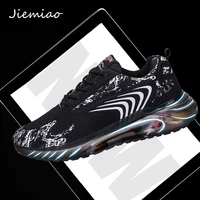jiemiao 2021 new man shoes mesh breathable sport running shoes light comfortable lace up air cushion men sneakers size 39 46