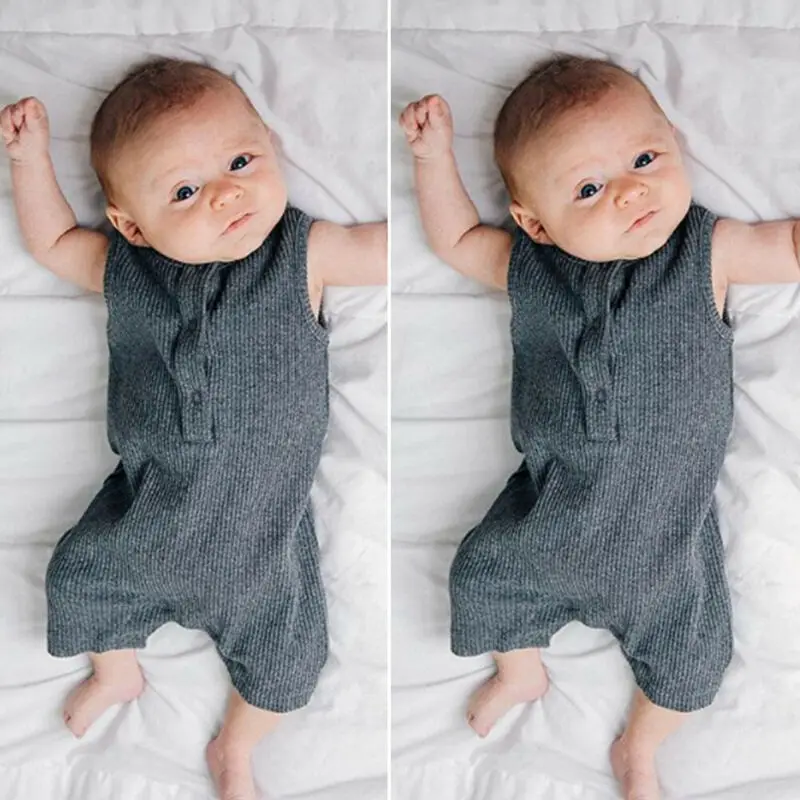2020 Детская летняя одежда милый комбинезон для новорожденных мальчиков и девочек