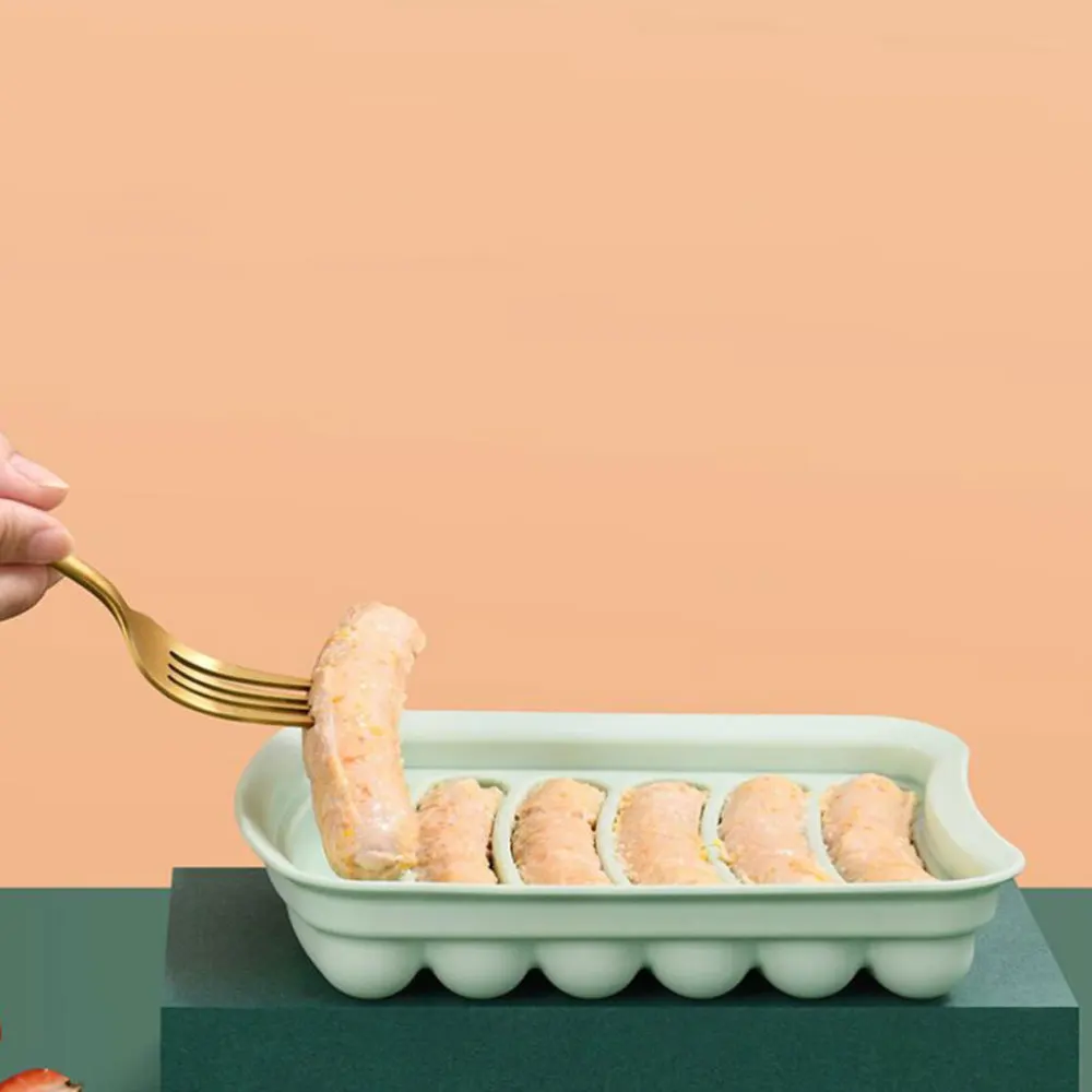 

2Pcs Silicone Sausage Molds Sausage Making Tools Kitchen Supplies (Light Green)