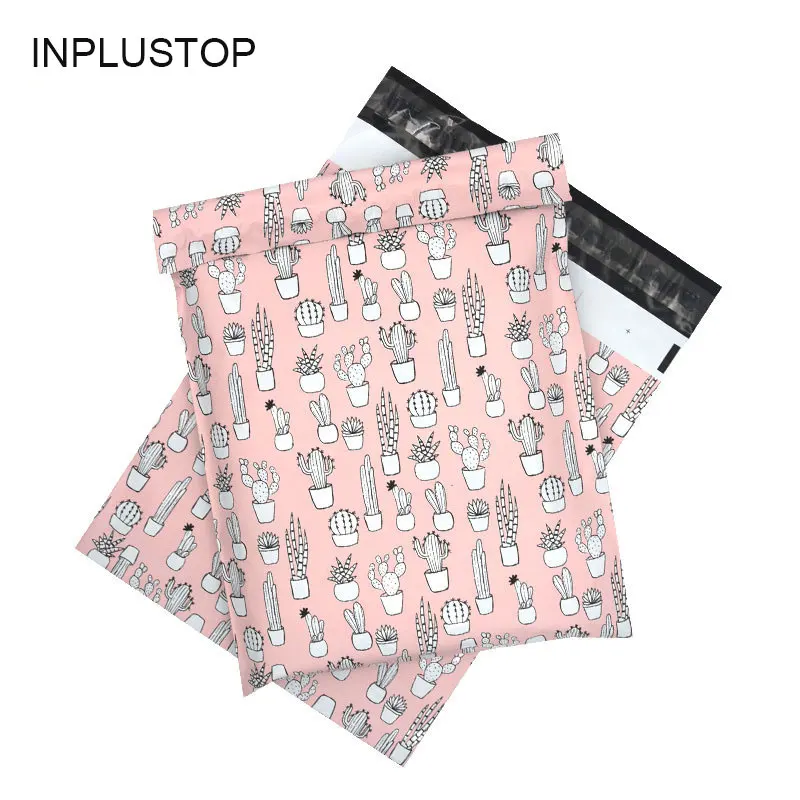 

Полиэтиленовые пакеты INPLUSTOP для доставки, 50 шт./лот, конверты для растений, детали для одежды, экспресс-сумки, самозакрывающиеся плотные почт...